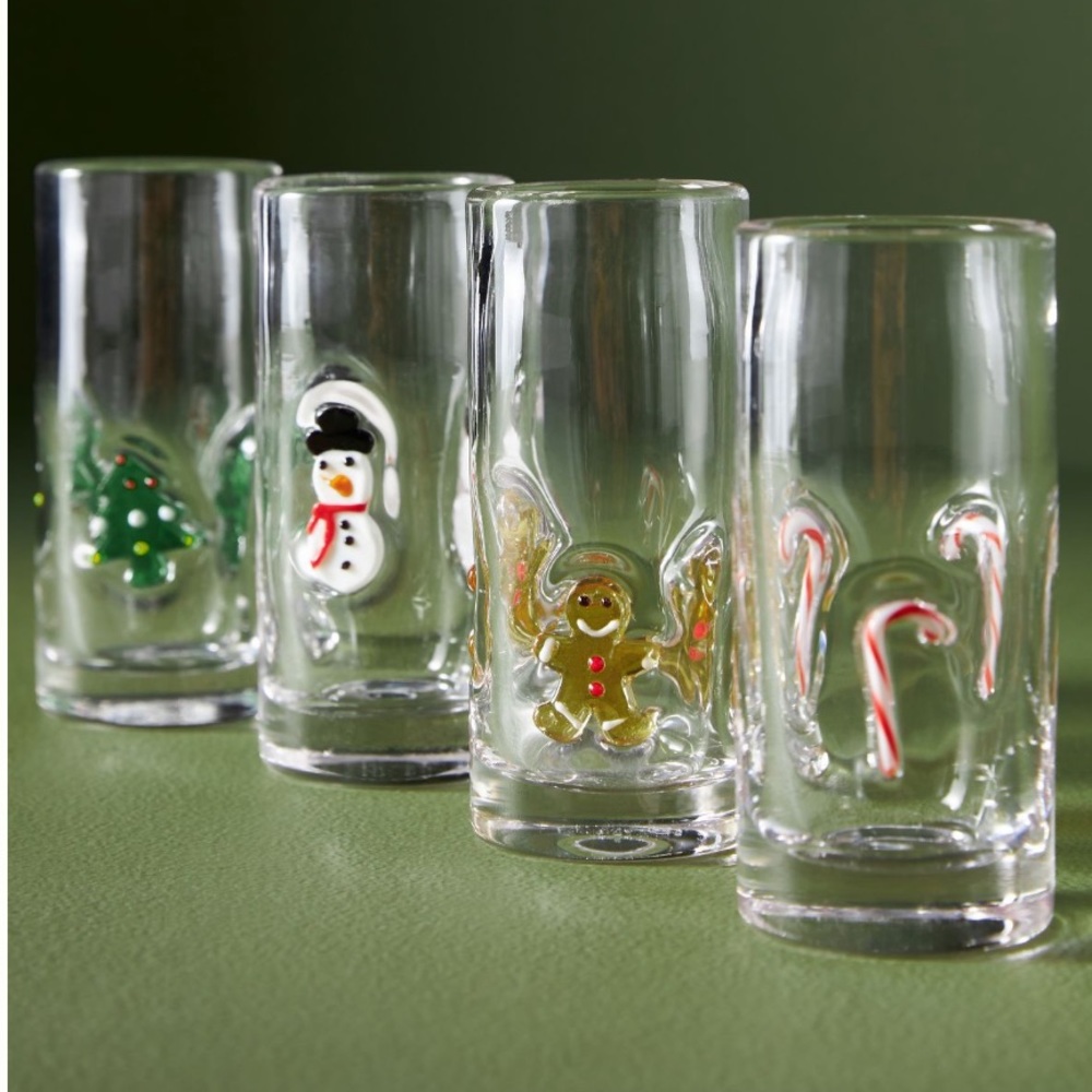 SPECIAL PRICING 🎁 Festive Shot Glass Set of Four